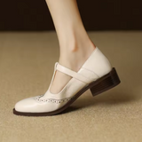 Arianna™ | Mary Jane in pelle con cinturino a T