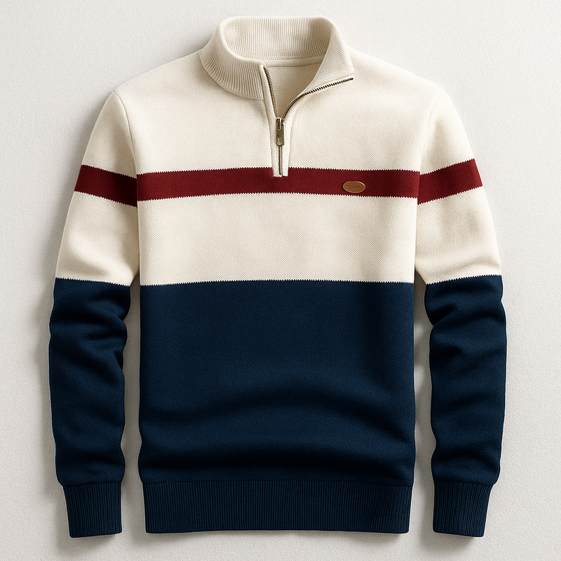Maglione Slim Fit da Uomo – Con Zip, Adatto per Uso Casual e Quotidiano