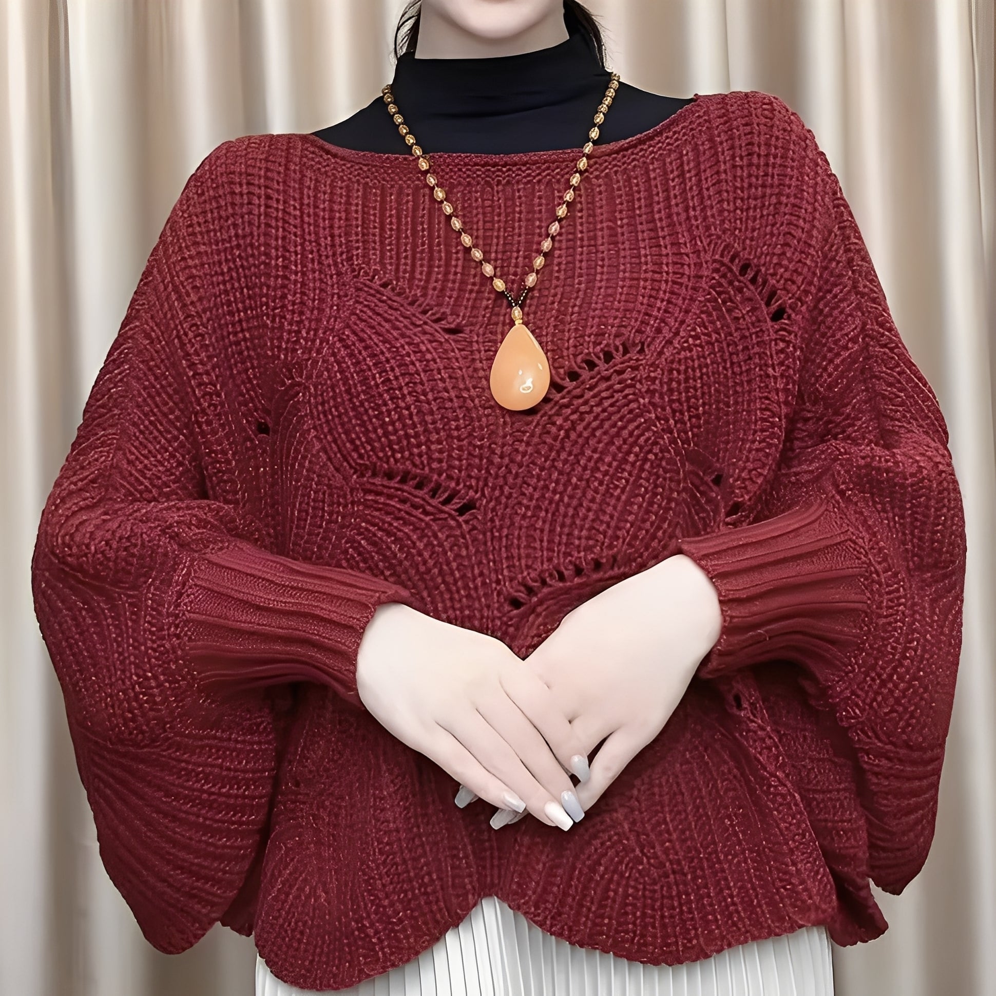 Donna - Maglia termica - Accogliente design a maniche larghe