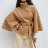 Donna - Giacca elegante fluida con cintura