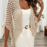 Cardigan da donna in maglia traforata – Strato leggero e morbido da indossare sugli outfit estivi