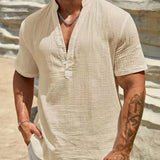Varel | Camicia estiva elegante con colletto alto