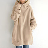 Felpa con cappuccio oversize calda da donna
