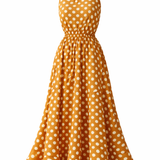 Abito da donna a pois – Taglio femminile e stile rétro chic