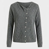 Maglione in maglia da donna con bottoni sul davanti – Capo leggero e comodo a maniche lunghe per l’autunno