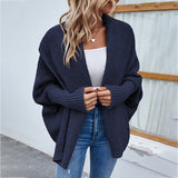 Gilet largo da donna in maglia