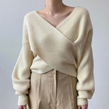 Varel | Pullover in maglia incrociata chic