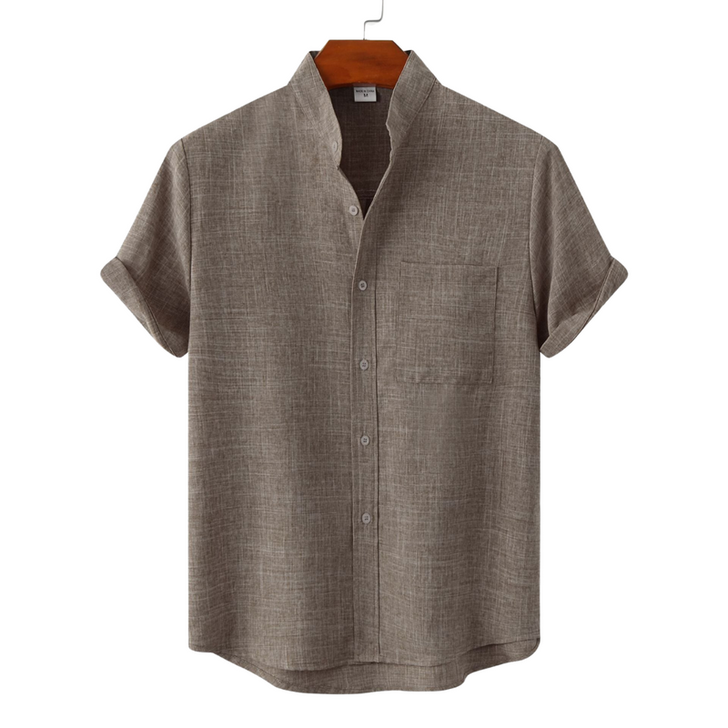 Varel | Camicia in cotone unita con bottoni