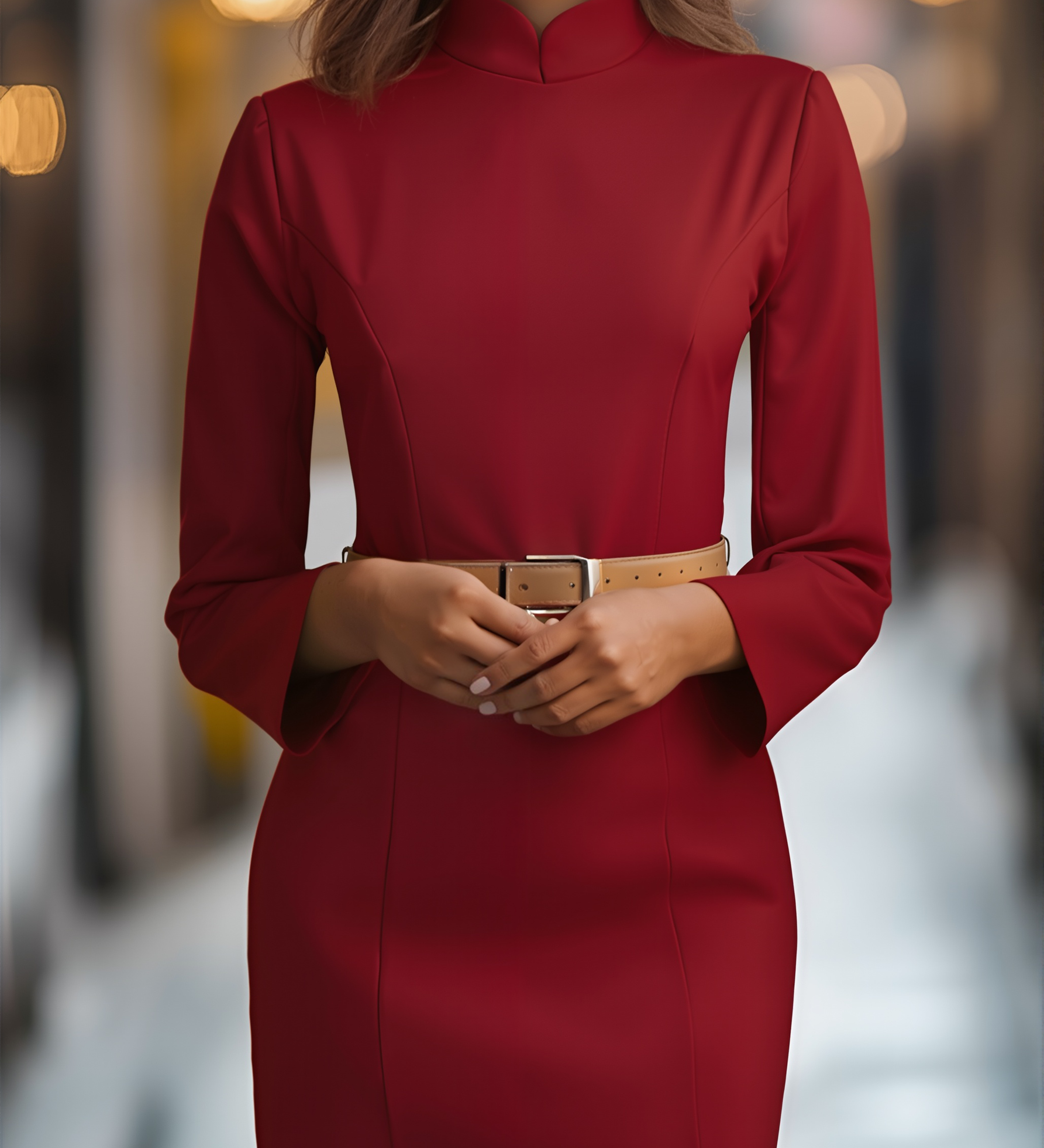 Abito A-line da Donna – Con Cintura, Adatto per Primavera e Estate