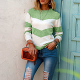 Donna - Maglia con motivo Chevron - Collo rotondo