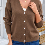 Cardigan giacca donna in maglia con bottoni - Morbido e versatile