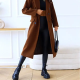 Trench lungo aderente da donna - Elegante e confortevole autunno inverno