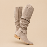 Michela™ | Stivale al polpaccio con tacco basso