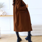 Trench lungo aderente da donna - Elegante e confortevole autunno inverno