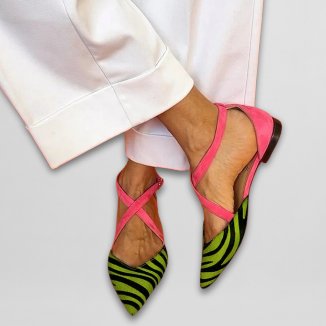 Livia™ | Ballerina con cinturino rigato