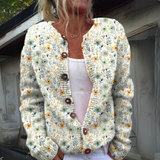 Cardigan Oversized Donna – Con Bottoni, Adatto per Primavera e Autunno