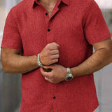 Varel | Camicia leggera a maniche corte in misto lino