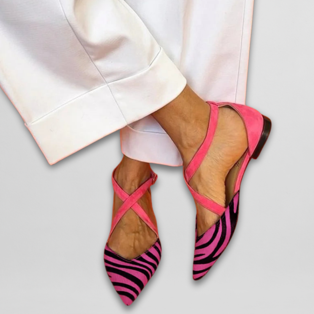 Livia™ | Ballerina con cinturino rigato