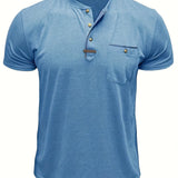 Varel | T-shirt elegante con scollo rotondo e tasca