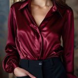 Blusa Donna Sottile – Con Maniche Lunghe, Adatta per Lavoro e Uso Quotidiano