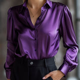 Blusa Donna Sottile – Con Maniche Lunghe, Adatta per Lavoro e Uso Quotidiano