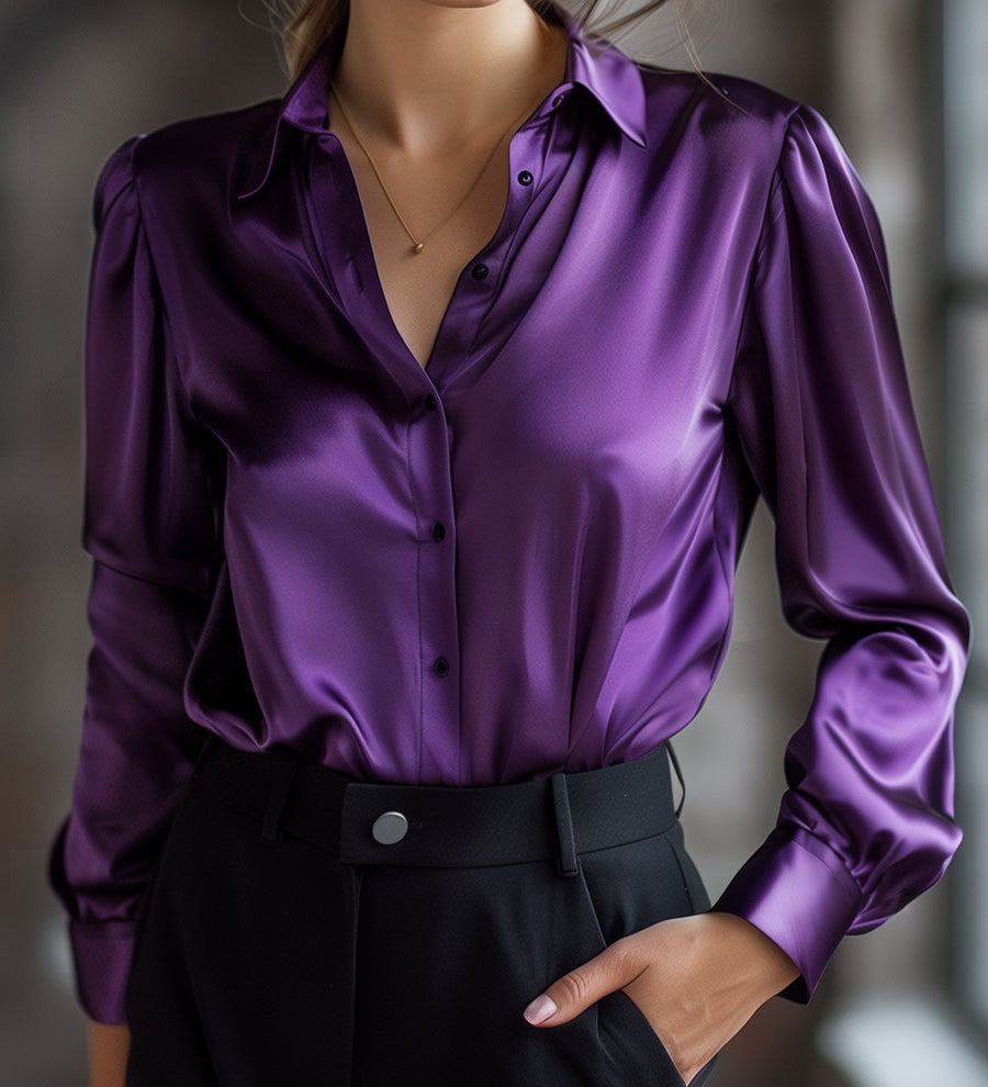 Blusa Donna Sottile – Con Maniche Lunghe, Adatta per Lavoro e Uso Quotidiano
