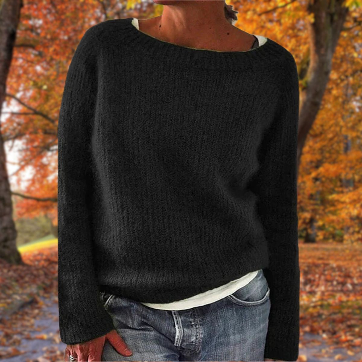 Maglione Classico da Donna in Lana Merino Elegante, Senza Tempo, Caldo, Maglieria per il Comfort Autunnale e Invernale