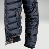 Livia™ | Piumino blu scuro con trapuntatura fine