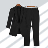 Set Donna Sottile – Inclusivo di Giacca e Pantaloni, Adatto per Lavoro e Occasioni Formali