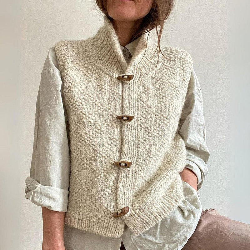 Gilet Senza Maniche da Donna – Nero, Gilet Casual per Sovrapposizioni in Spazi Domestici o di Lavoro