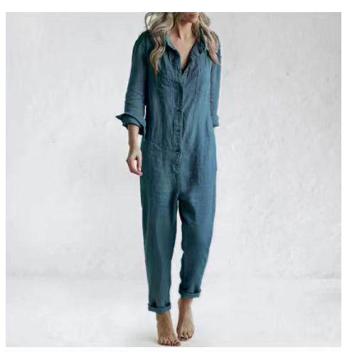 Tuta Slim Fit da Donna – Adatta per Uso Casual e Quotidiano, Con Zip e Vita Elastica