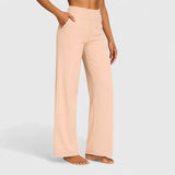 Pantaloni dritti a vita alta da donna – Vestibilità comoda e rilassata
