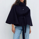 Donna - Giacca elegante fluida con cintura