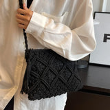 Virginia™ | Borsa a spalla intrecciata nera