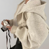 Felpa con cappuccio e zip da donna – Morbida, comoda, traspirante, casual, quotidiana, lounge, activewear