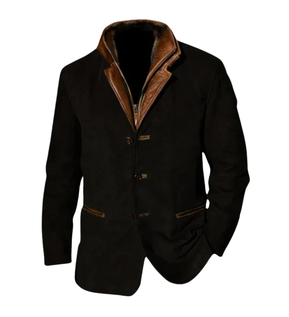 Elena™ | Giacca in cotone lavato con colletto scamosciato