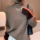 Donna - Maglione dolcevita lavorato a maglia