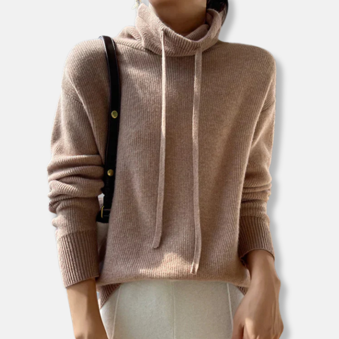 Donna - Maglione dolcevita - Maglia a coste