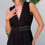 Abito A-line da Donna – Con Scollatura a V, Adatto per Occasioni Festive