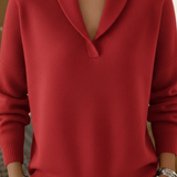 Chiara™ | Maglione collo a sciallé in maglia fine