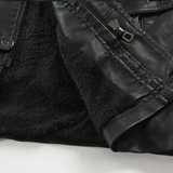Isabella™ | Giacca biker in pelle con lunghezza lunga