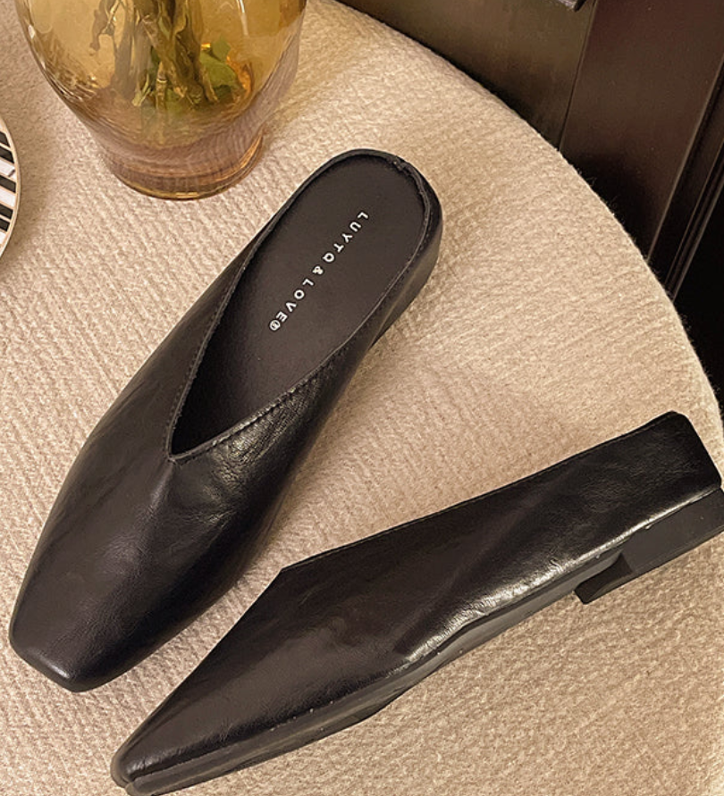 Nicoletta™ | Ballerina slip-on in pelle effetto