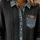 Blusa Slim Fit da Donna – Con Bottoni, Adatta per Uso Casual e Lavorativo