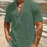 Varel | Camicia estiva elegante con colletto alto