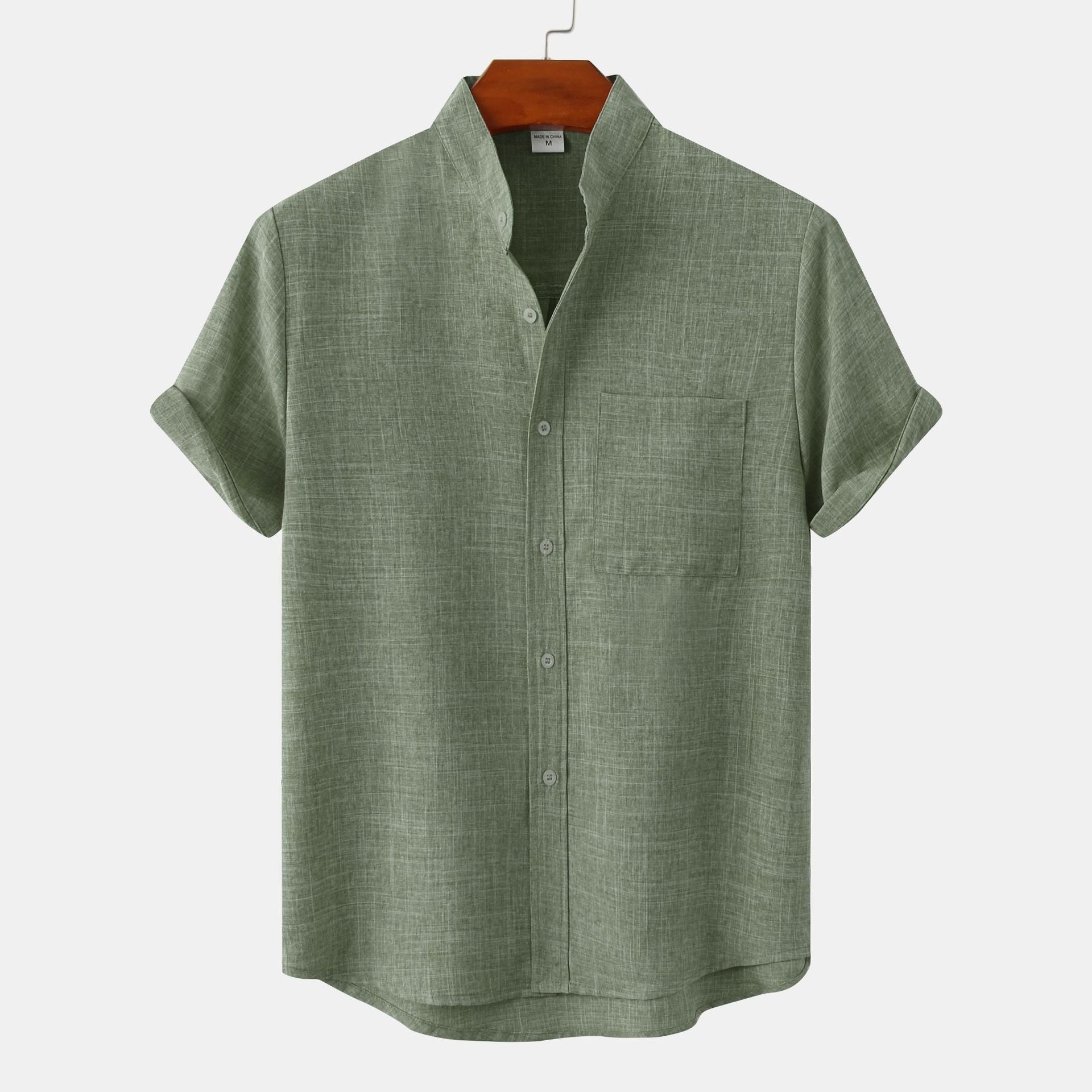 Varel | Camicia in cotone unita con bottoni