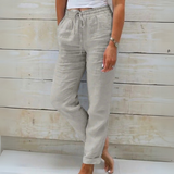 Pantaloni estivi casual eleganti da donna - leggeri, traspiranti, comodi