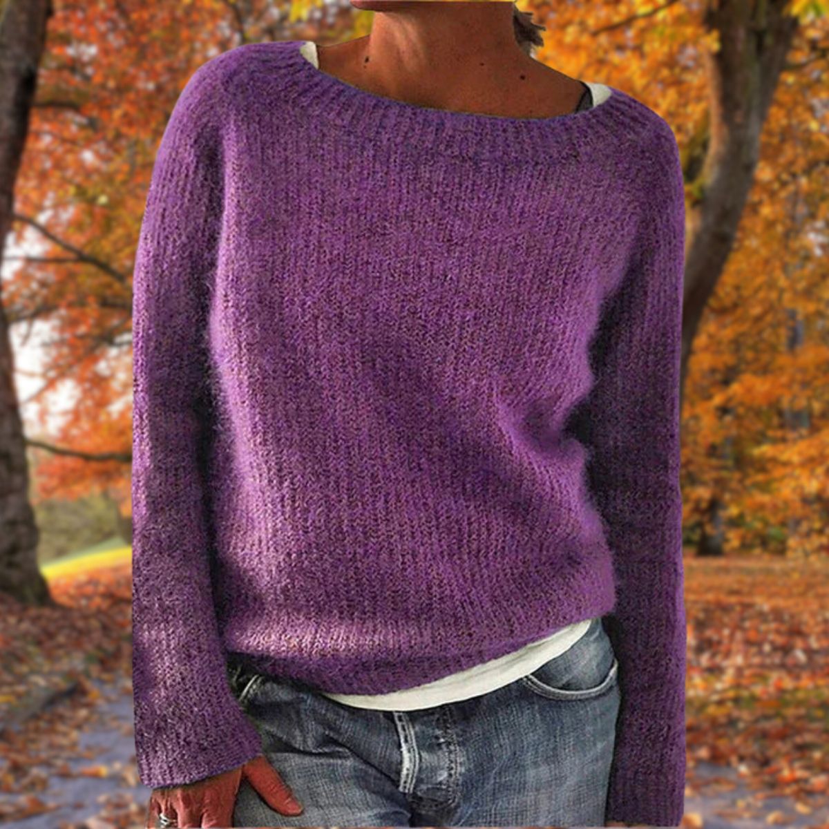 Maglione Classico da Donna in Lana Merino Elegante, Senza Tempo, Caldo, Maglieria per il Comfort Autunnale e Invernale