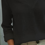 Top elegante da donna con scollo a V asimmetrico, perfetto per il lavoro e le feste