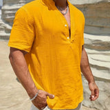 Varel | Camicia estiva elegante con colletto alto