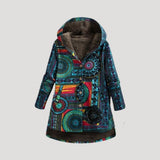 Donna - Cappotto invernale lungo in pelliccia sintetica con cappuccio